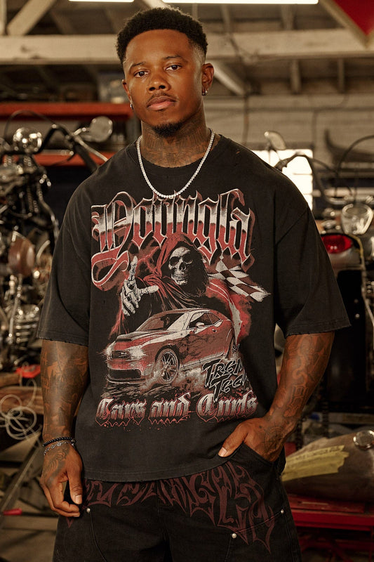 YoungLA Cars and Curls Tee - Hell Ride - PREORDER