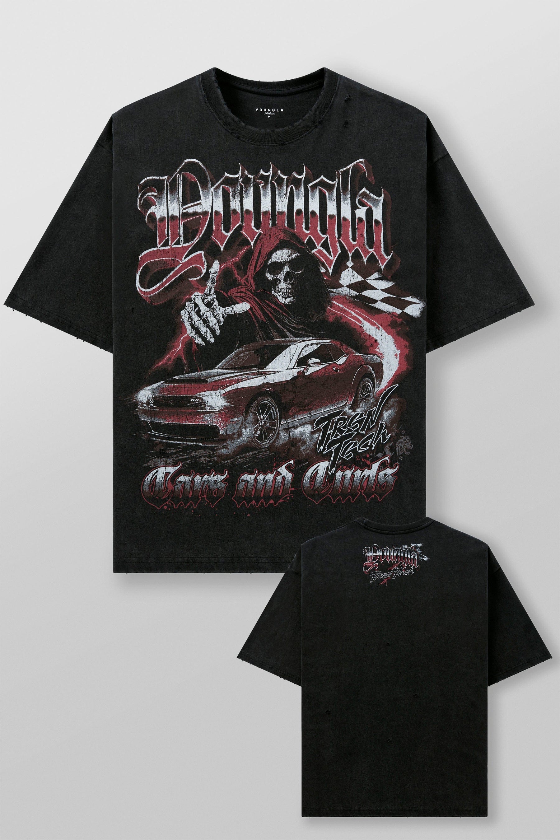YoungLA Cars and Curls Tee - Hell Ride - PREORDER