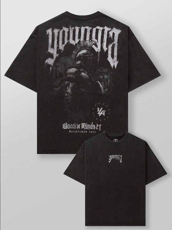 YoungLA Black Graphic Spartan Tee