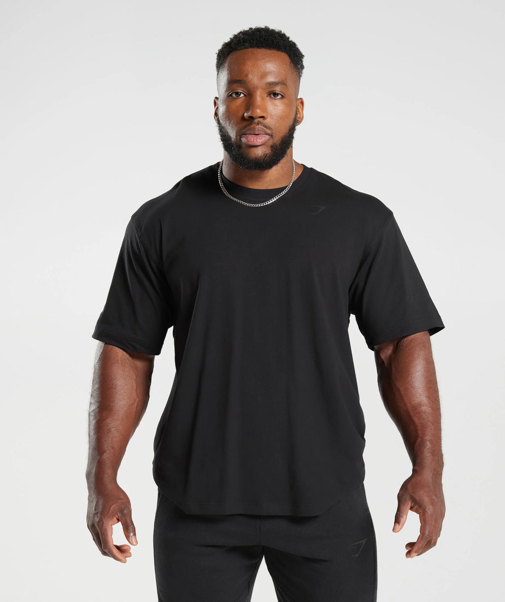 Gymshark Power T-Shirt Black/Asphalt Grey