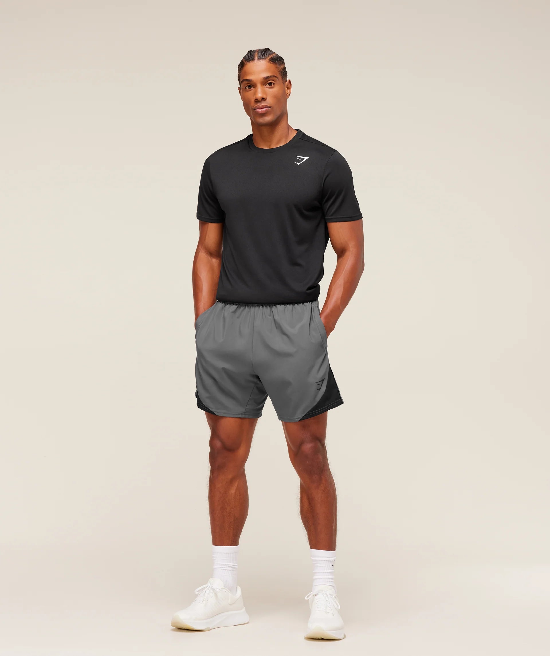 Gymshark Arrival Block Shorts - Dark Grey
