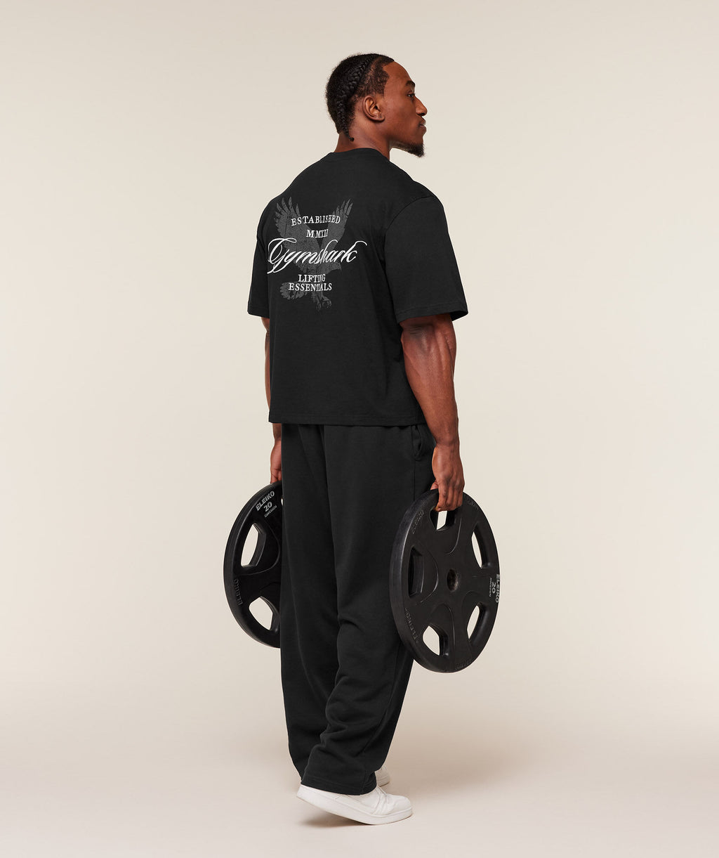 Gymshark Eagle Script Graphic T-Shirt - Black
