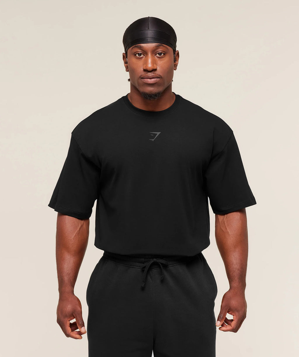 Gymshark Power T-Shirt Black/Asphalt Grey