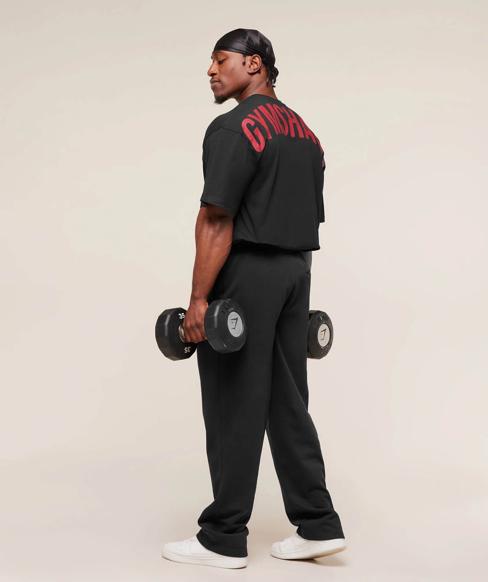 Gymshark Power T-Shirt Black/Conditioning Red