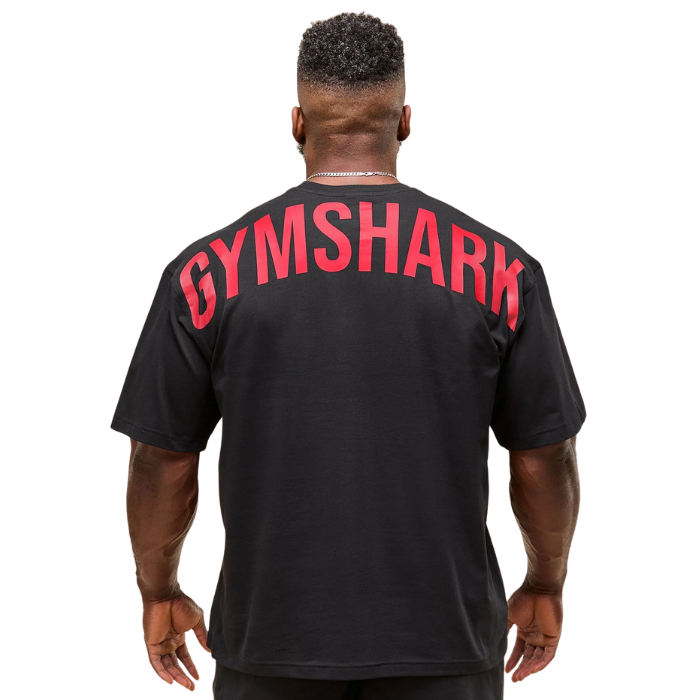 Gymshark Power T-Shirt Black/Conditioning Red