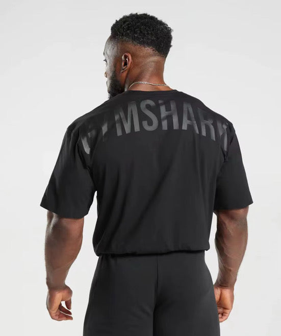 Gymshark Power T-Shirt Black/Asphalt Grey