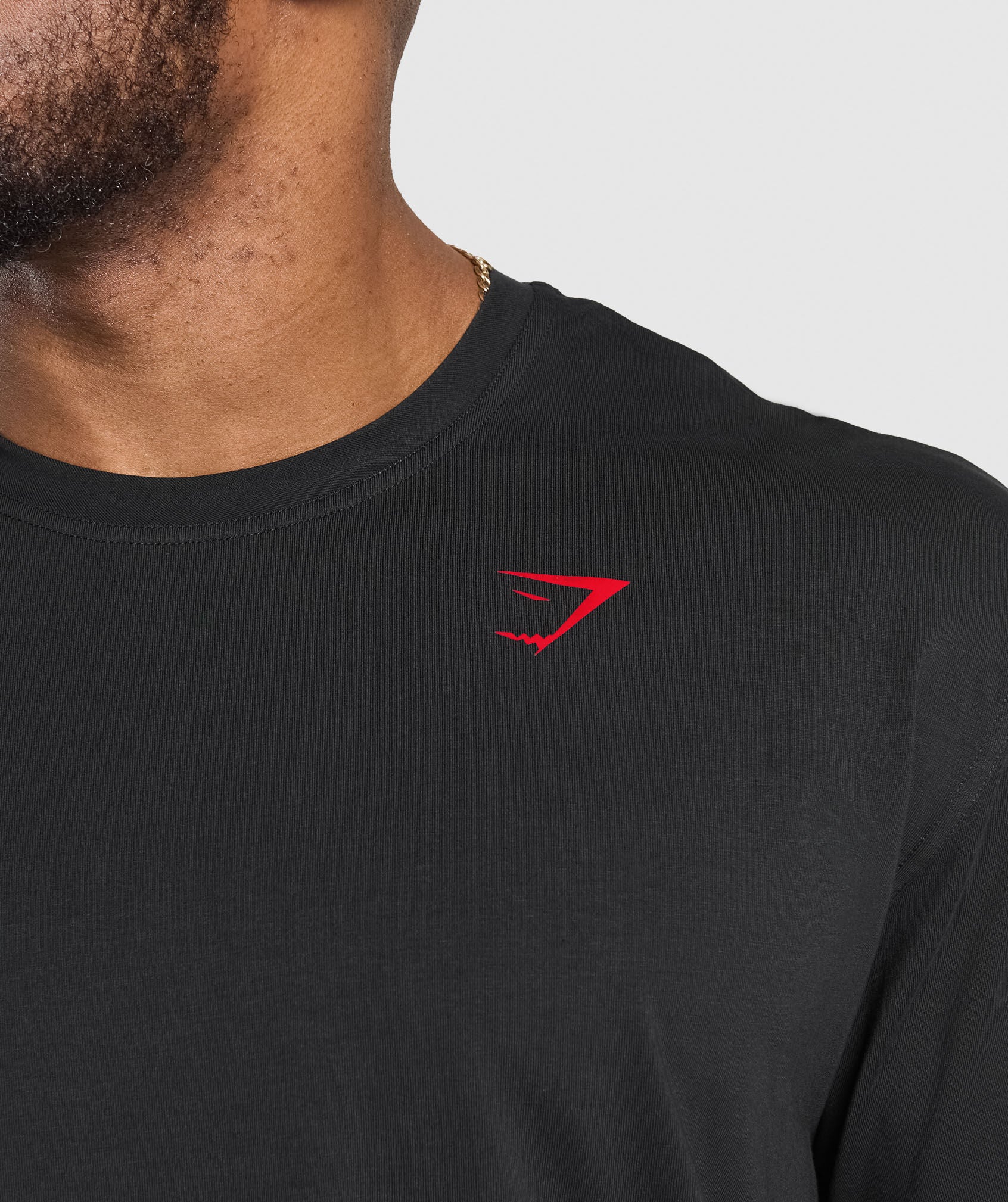 Gymshark Power T-Shirt Black/Conditioning Red