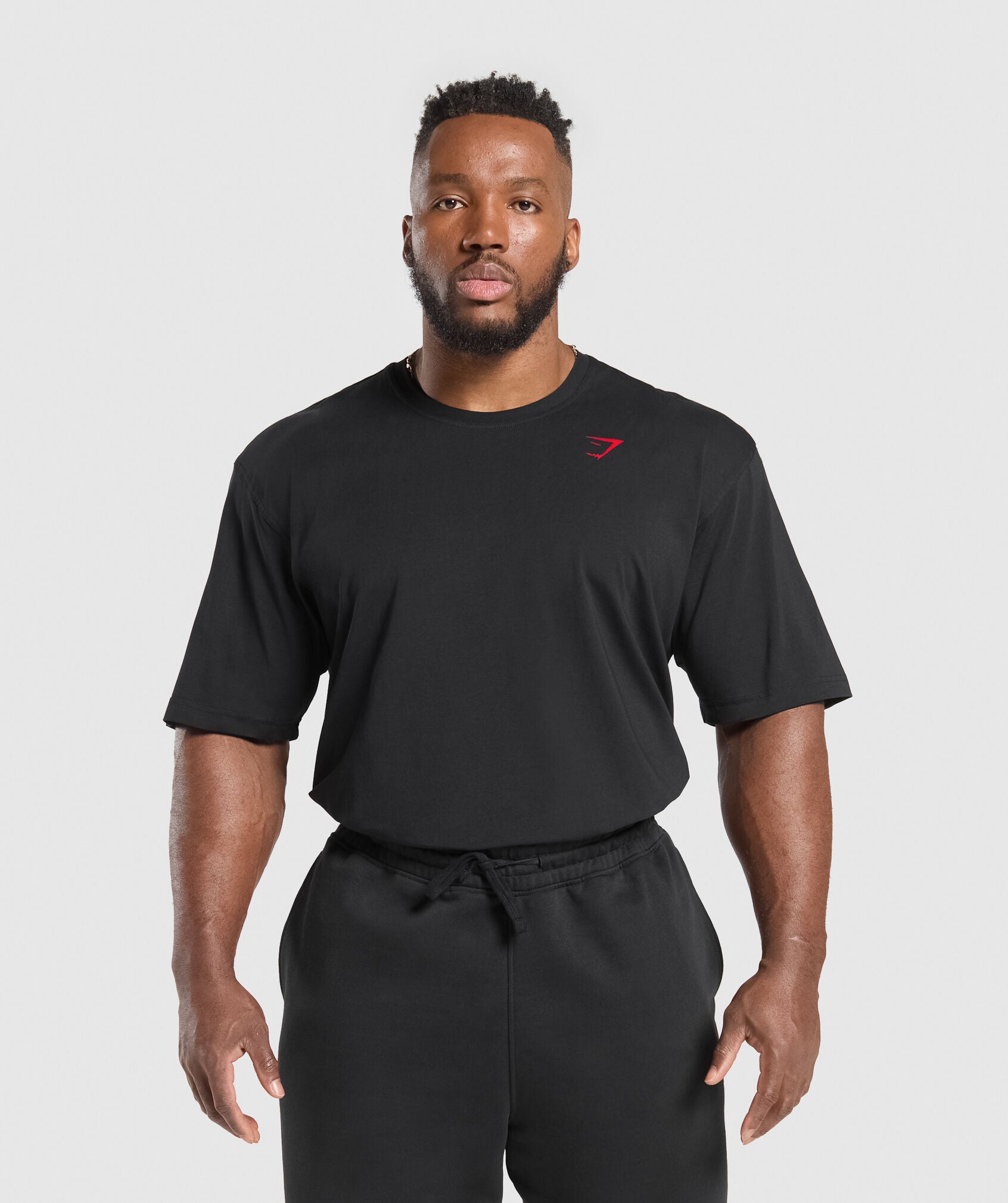 Gymshark Power T-Shirt Black/Conditioning Red