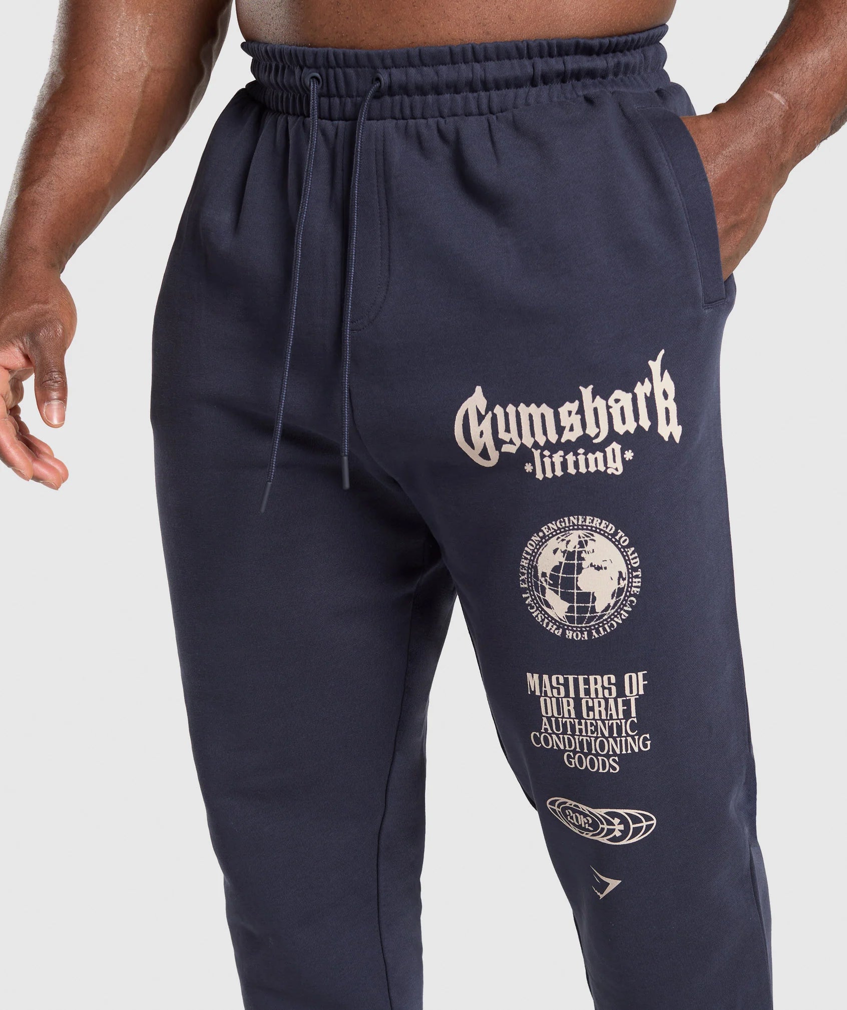 Gymshark Global Lifting Oversized Essential Joggers - Navy