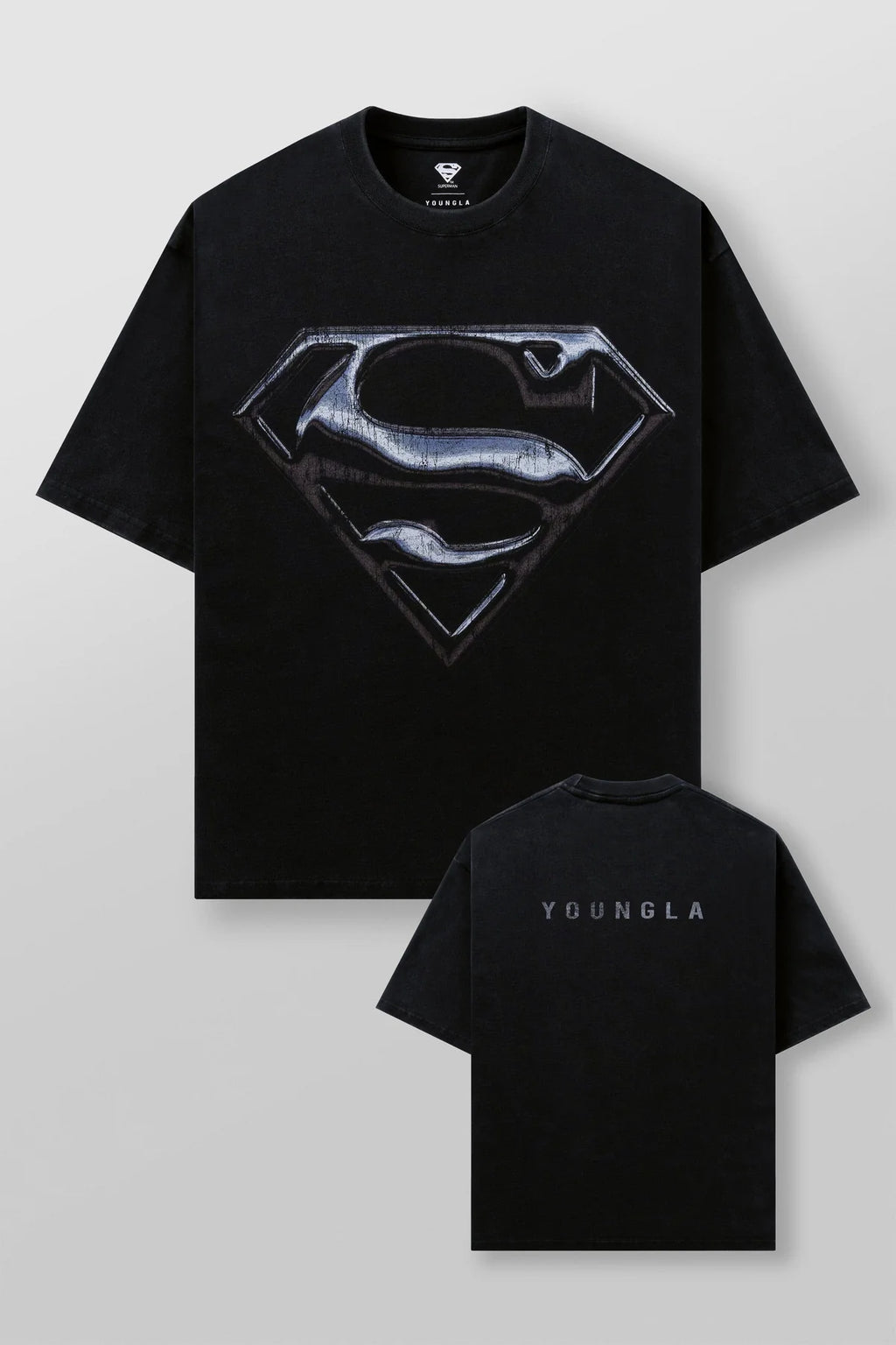 YoungLA Superman Graphic Tee - Chrome Logo