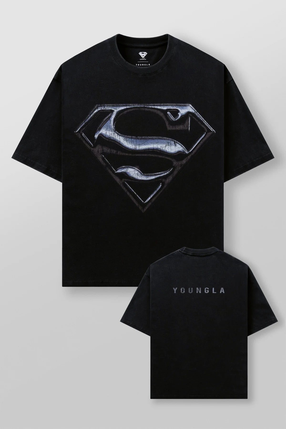 YoungLA Superman Graphic Tee - Chrome Logo