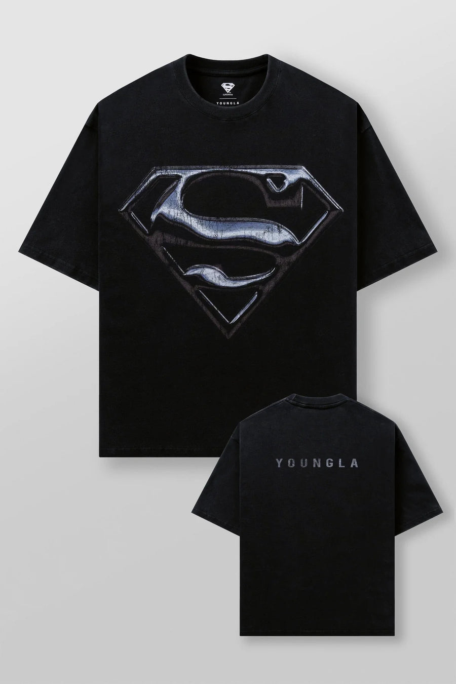 YoungLA Superman Graphic Tee - Chrome Logo